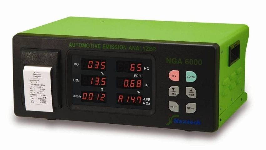 Manejo de analizador de cuatro gases para verificación vehicular